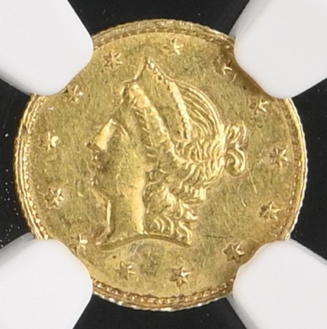 1853 RD LIB G50C California Fractional Gold BG-429/ NGC MS61 / Better Period One