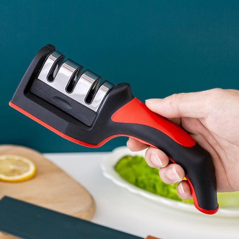 3-Stage Knife Sharpener for Kitchen Knives – Stainless Steel Multi-Purpose Sharp