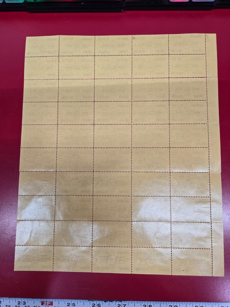 NMPA Vintage Stamp Collecting Stamps Full Sheet - E10F-21