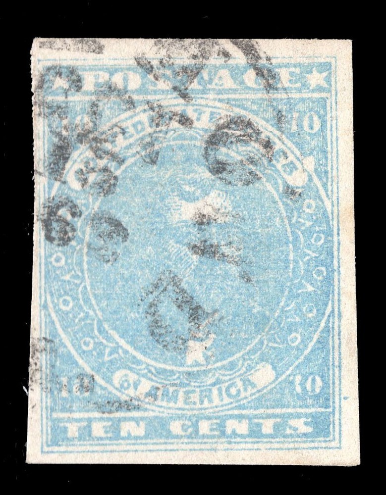 MOMEN: US STAMPS CSA #2a IMPERF USED LOT #83243*