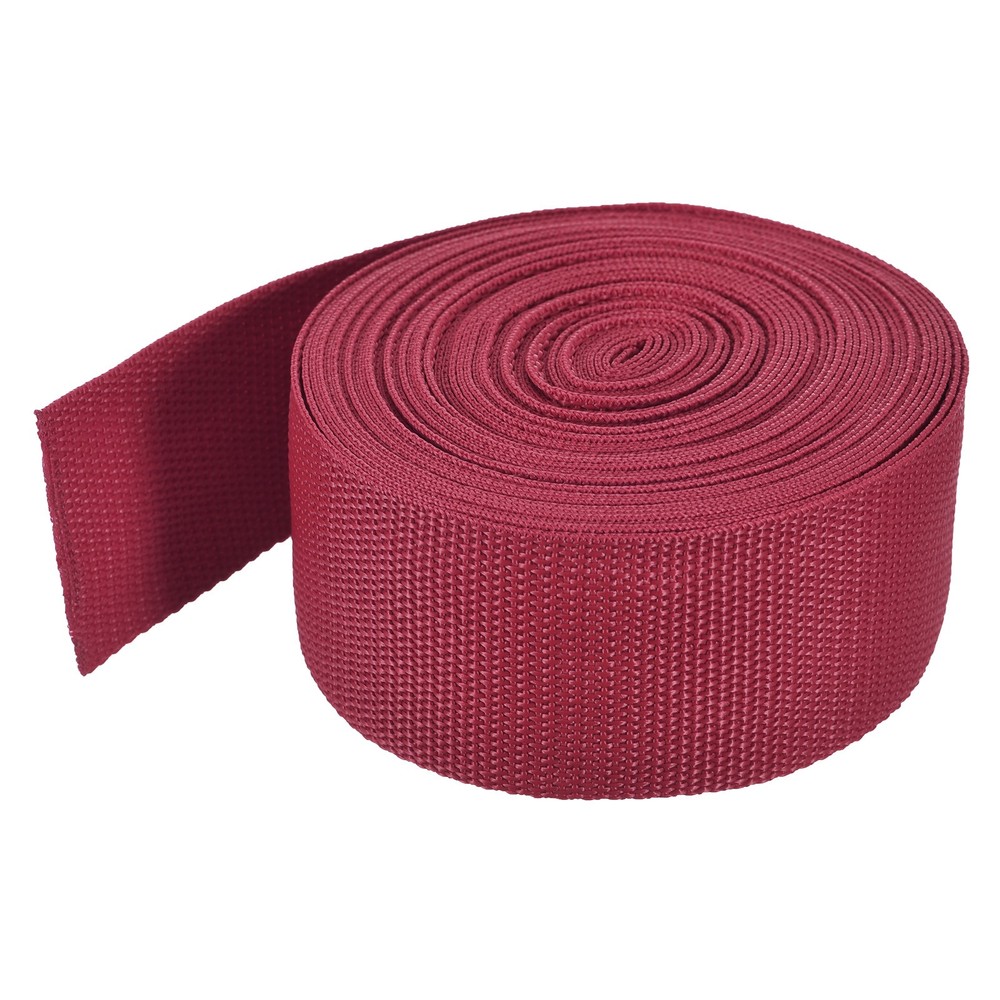 Lightweight Polypropylene Webbing Strap 5cm 10 Yard Dark Red