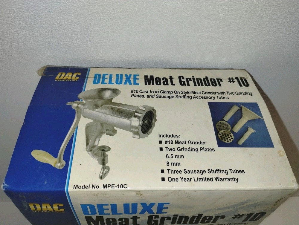 Deluxe Meat Grinder #10, DAC Technologies, Cast Iron, Great Shape.