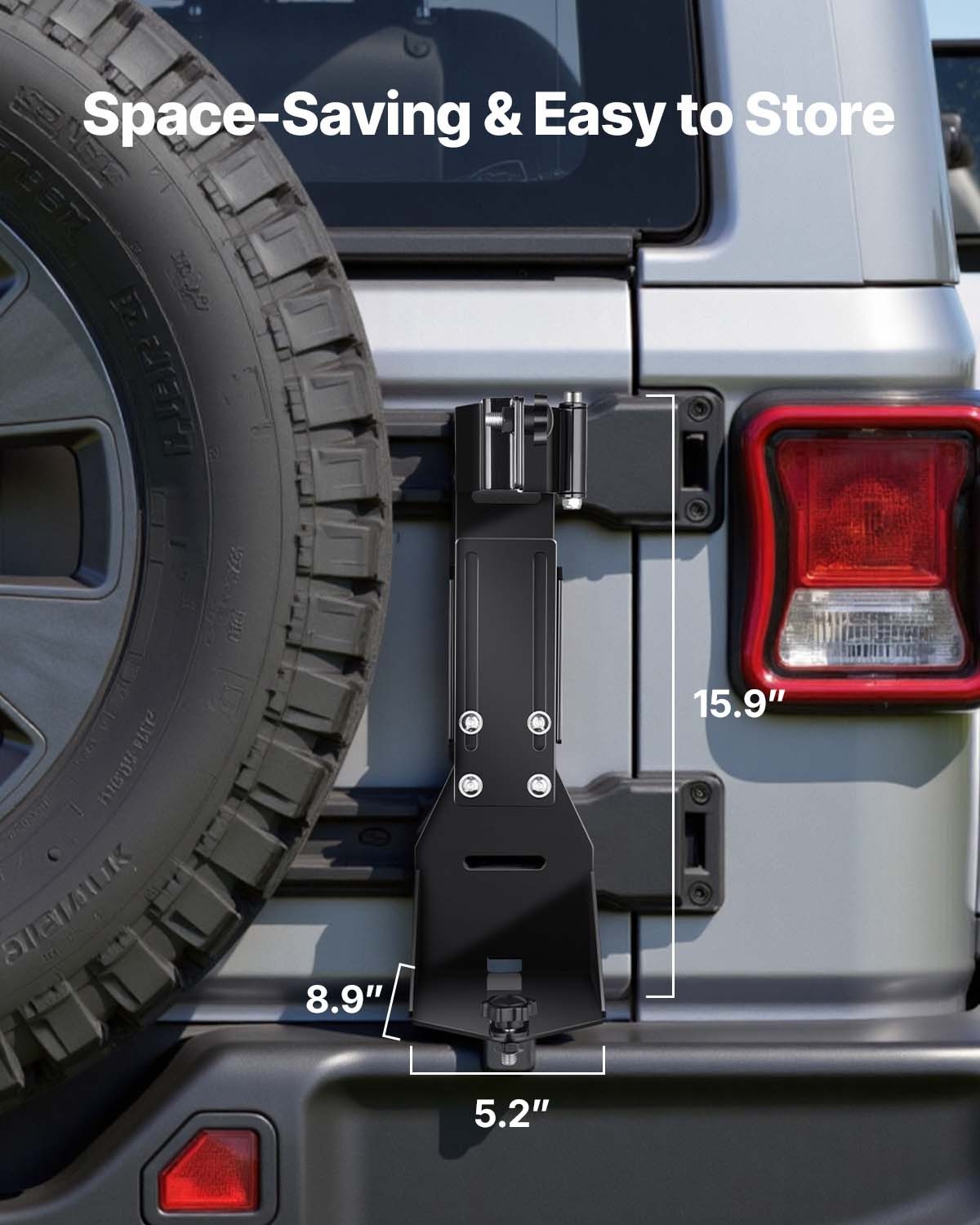 VEVOR High Lift Off Road Jack Mount Bracket Fit Jeep Wrangler JK/JL 1986-2024