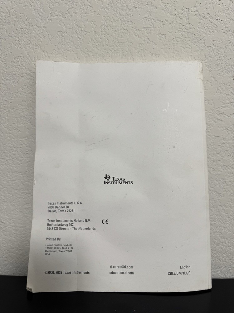 Texas Instruments Getting Started w CBL 2 System USER'S MANUAL