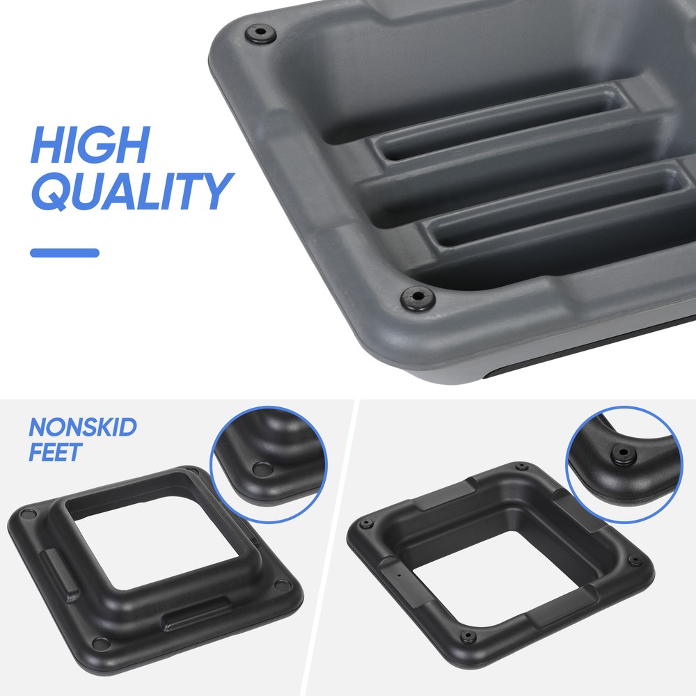 2PCS 16" Adjustable Height Stepper Square Workout Aerobic Platform w/ 4 Risers