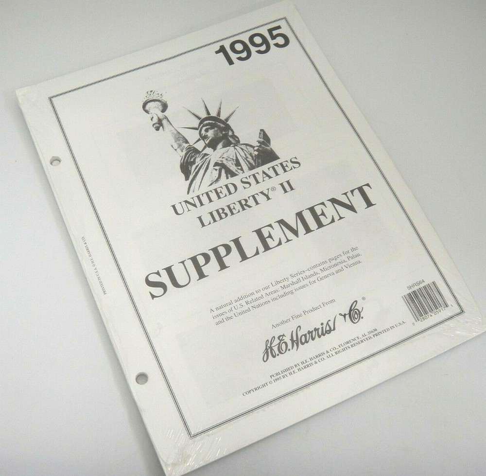 Harris 1995 Liberty II Stamp Album Supplement UN & US Territories 5HRS64 NOS