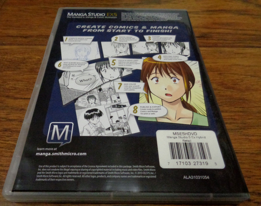 MANGA EX5 FULL VERSION (DVD ROM 2013) VGC USED WIN APPLE