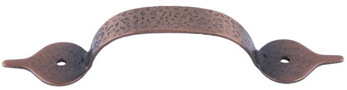 3-1/4" Pull Antique Hammered Copper