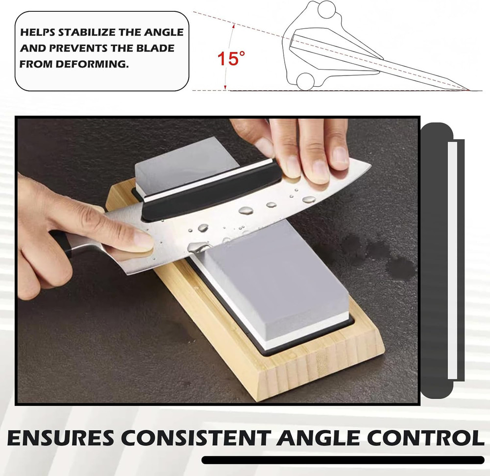 Professional Knife Sharpening Angle Guide for Whetstone – 2 Pack, Non-Slip Ceram