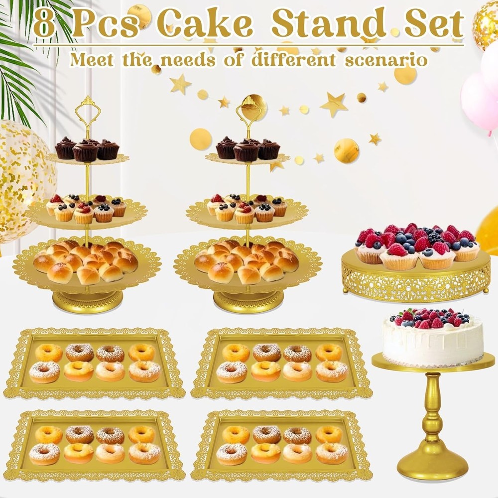 Versatile Party Display Stands - 8 Pcs
