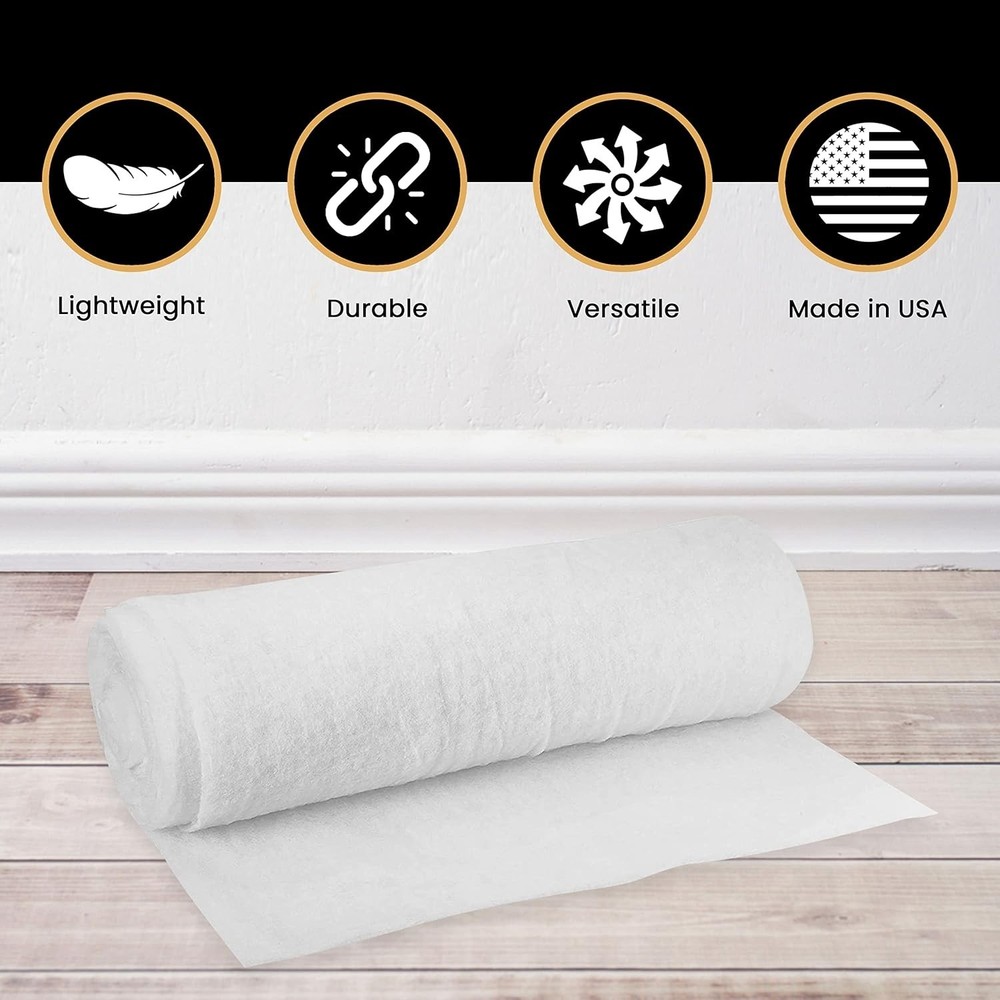 Versatile 48" Dacron Polyester Batting - 5 Yards for Crafting & Upholstery Needs