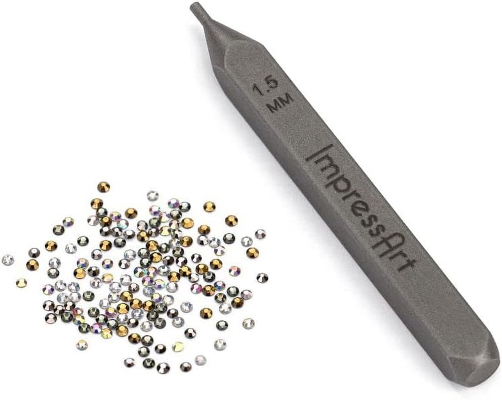- Mini Crystal Setter Metal Stamping Punches Kit, Includes 150 Mixed