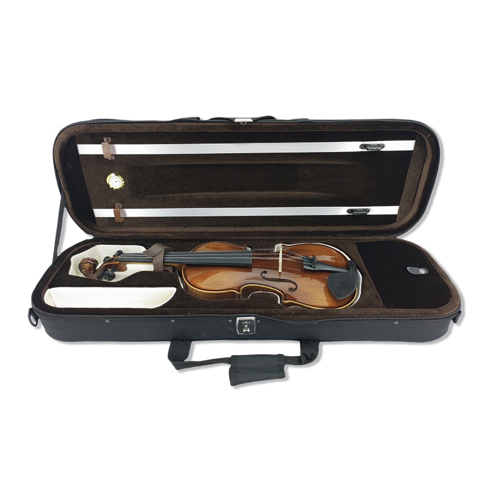 1/2 Size Violin Kits 4 String Ebony Flame Maple Spruce Wood for Beginning