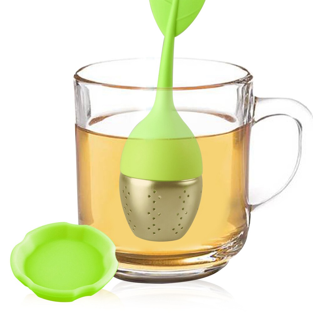 Silicone Tea Infuser 3Pcs Loose Tea Leaf Herbal Spice Filter Diffuser GN-BL-RD