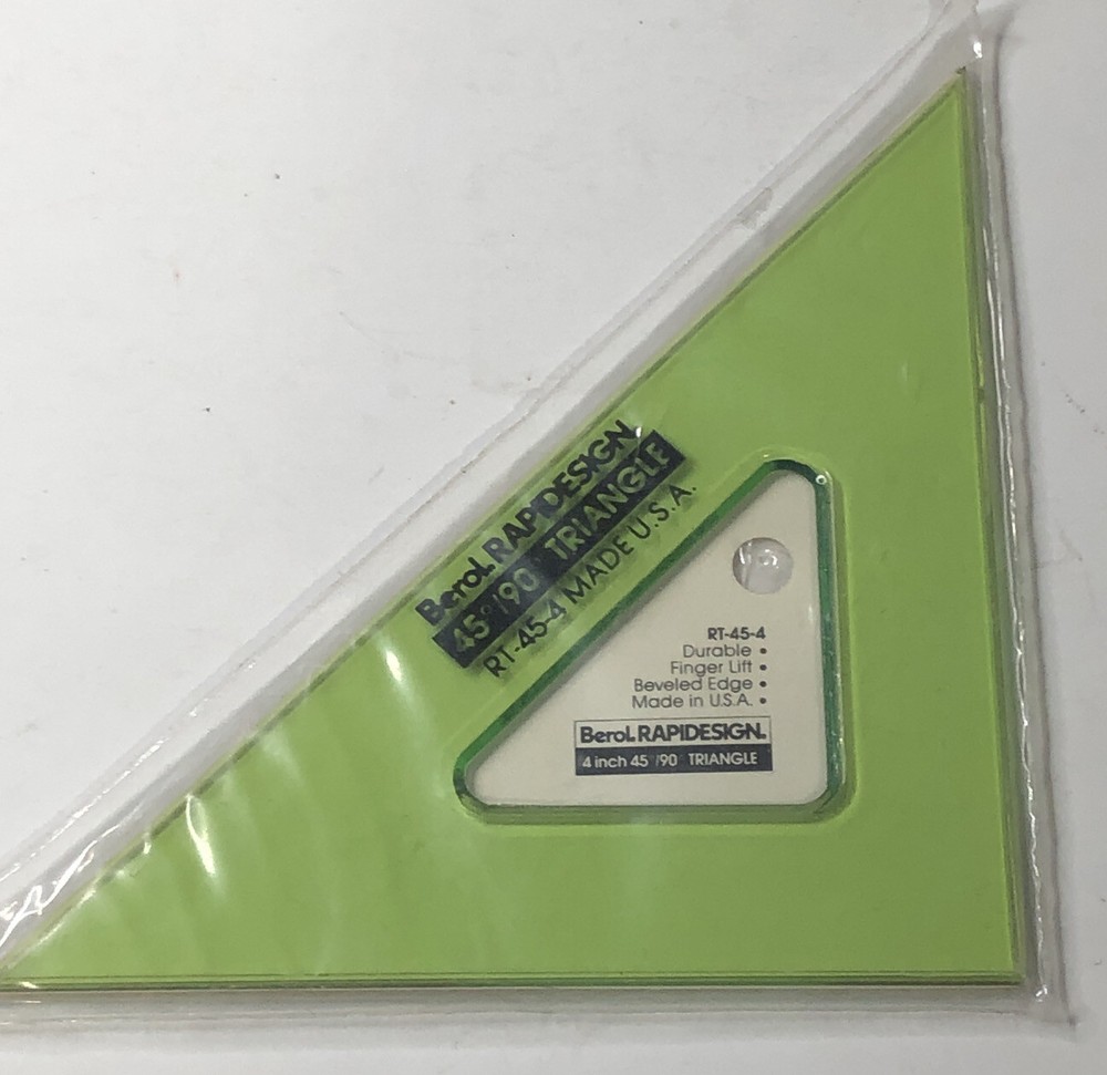 Berol RapiDesign Triangles 45/90 RT 45-4