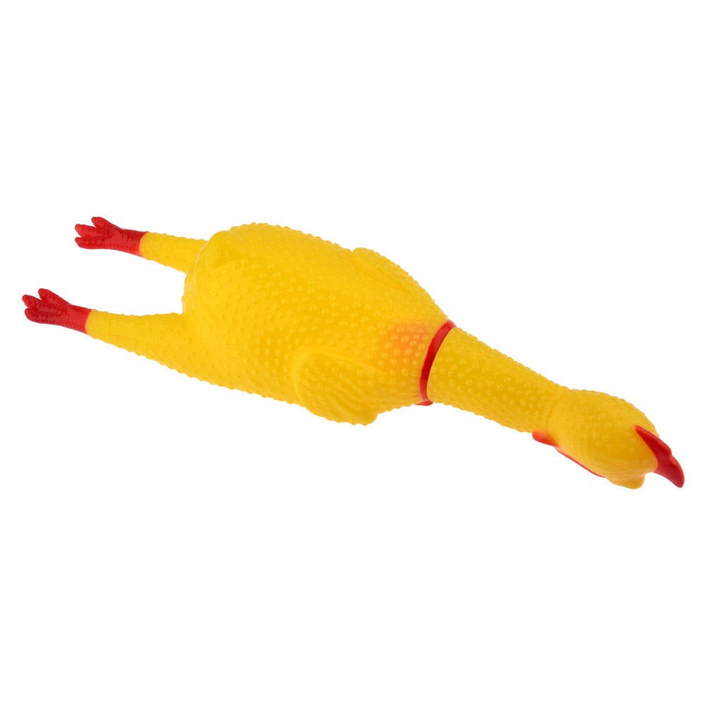 Large Fun Pet Dogs Shrilling Rubber Chicken Chew Sound Squeeze Screaming Toy-USA