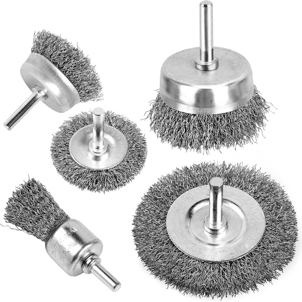 High-Intensity Wire Wheel Brush Cup Set for Drilling - Rust Removal Essentials