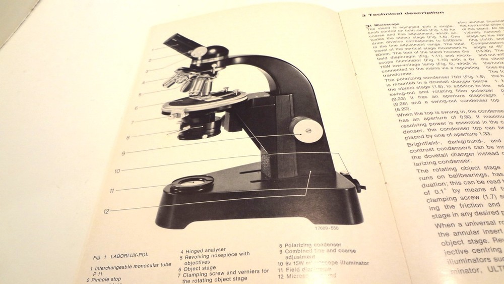 LEITZ LABOROLUX-POL ORIGINAL INSTRUCTION MANUAL **MINT CONDITION**
