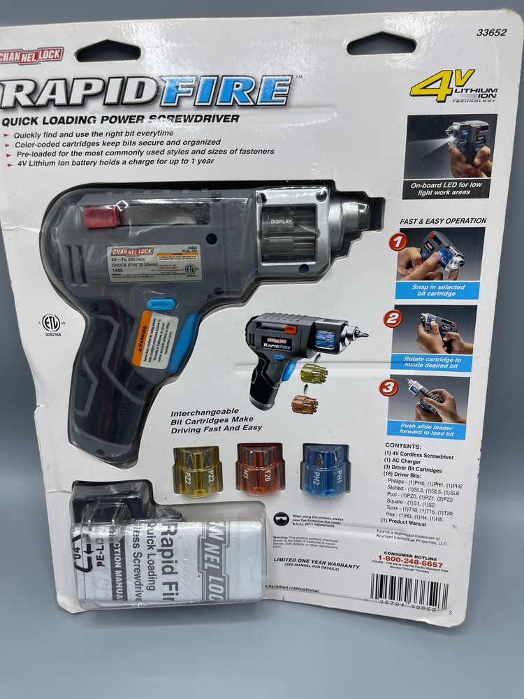 Channel Lock Rapid Fire Quick Loading Power Screwdriver
