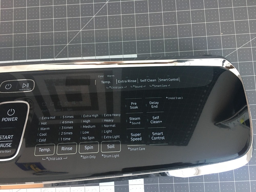 Samsung Washer Control Panel & User Interface Board P# DC97-20059A DC92-01988A