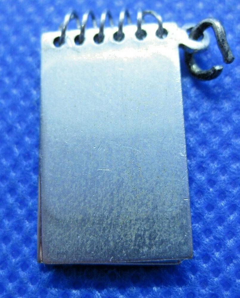 Sterling Silver Steno Pad w/Man Charm