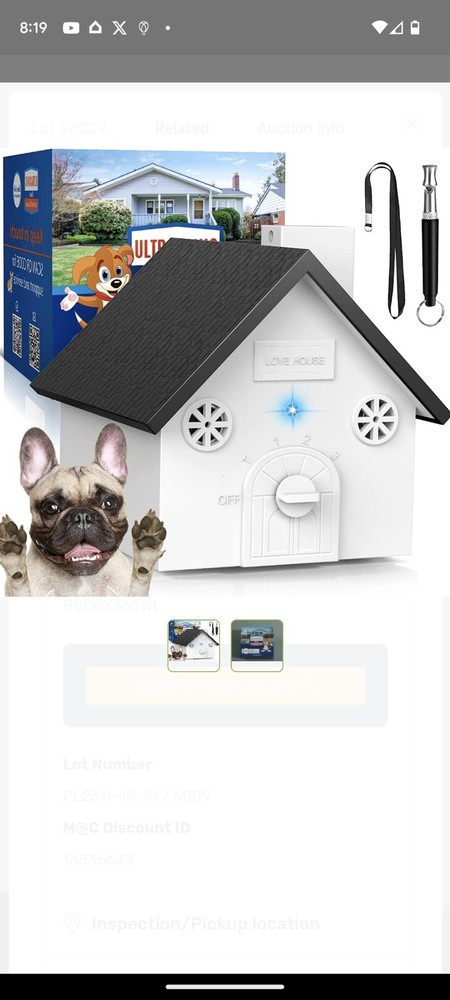 Ultrasonic Bark Control Device Durable Waterproof 9 volt Battery Not Included