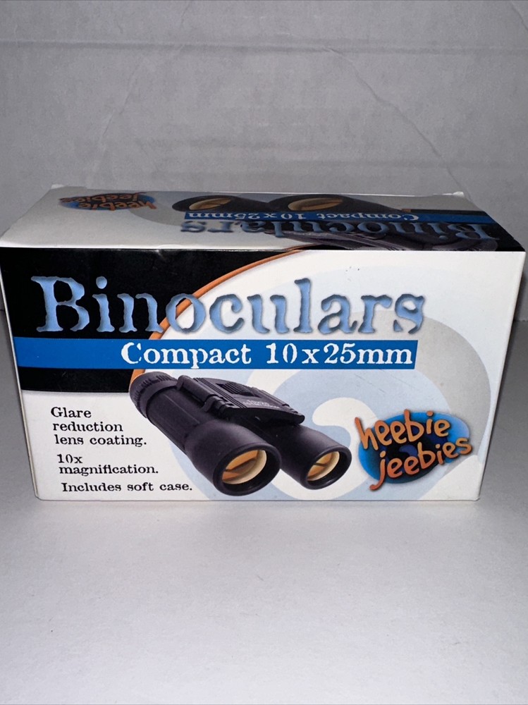 Heebie Jeebies Binoculars Compact 10x25 With Soft Case Glare Reduction Coating