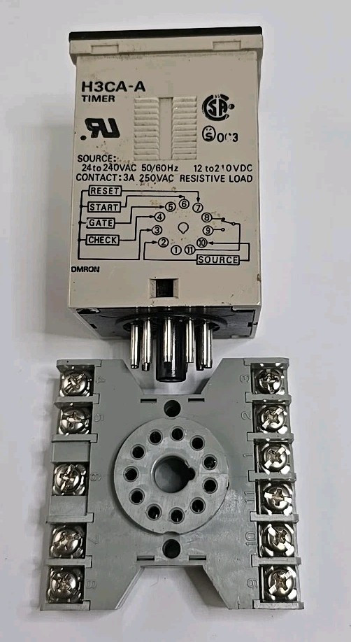 Omron H3CA-A Digital Timer Relay 11 pin With Relay Socket 27E892