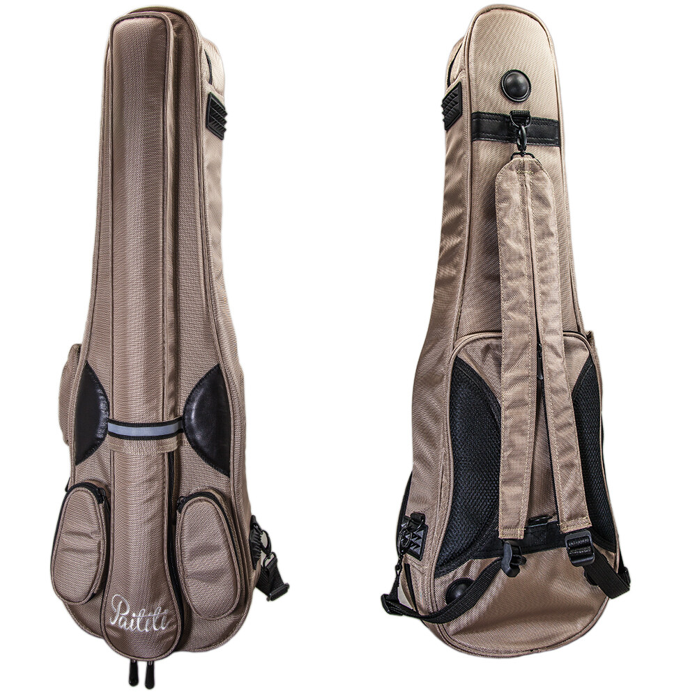 PAITITI Triangular Full Size Violin Soft Bag Backpackable Champagne Color