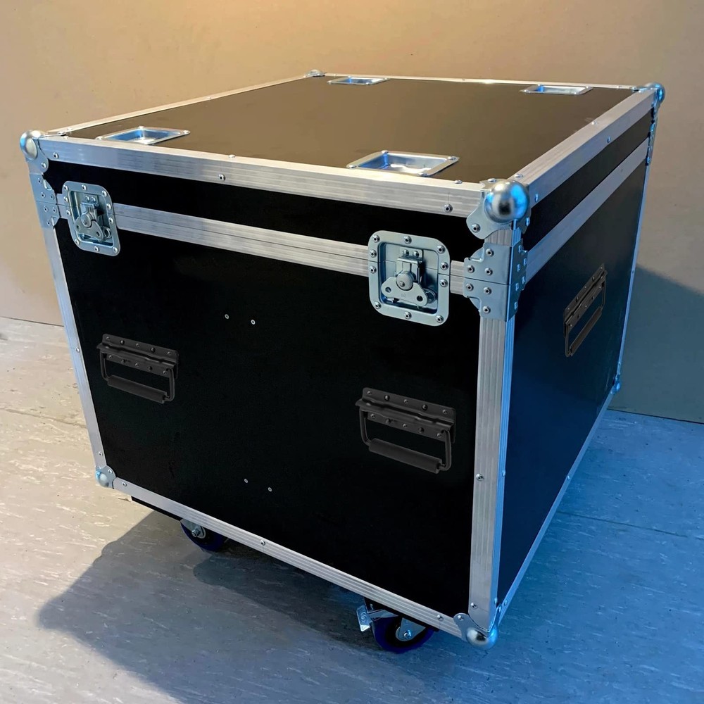 8 Pack 124mm Spring Loaded Case Handle Folding Pull Surface Mount Black Grip