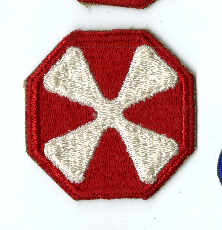 Eighth Army White Back Patch WWII Vintage New Guinea Philippines Pacific