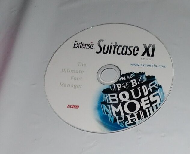 !Disc ONLY! EXTENSIS SUITCASE X1 OS X MACINTOSH CD ROM Read