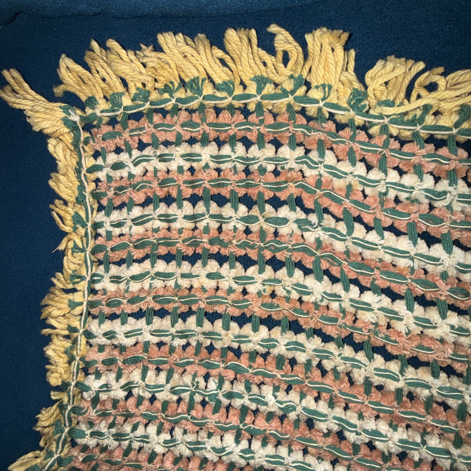 Victorian era American Country Flag Folk Art Embroidery Rare Item. 27” X 16”