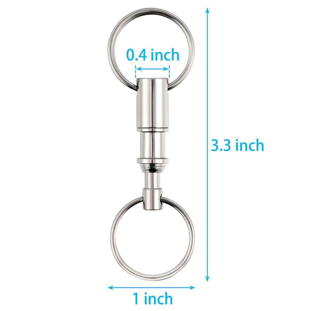 10PCS Detachable Pull Apart Quick Release Keychain Key Rings Key Chain