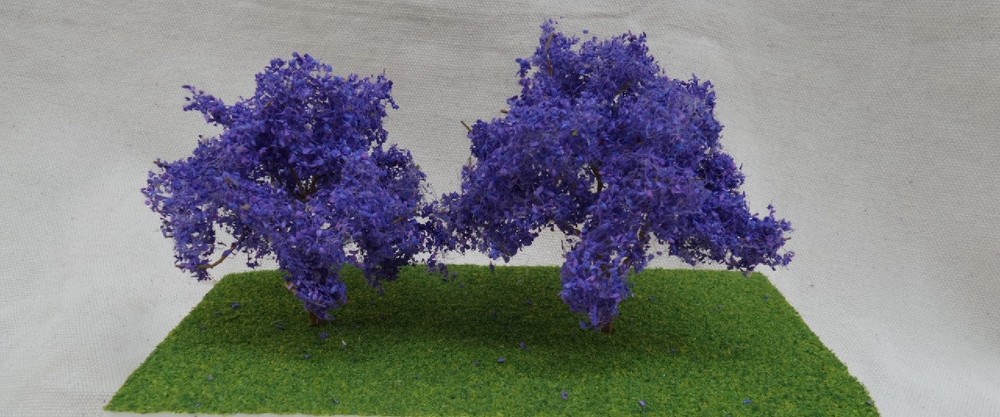 MP SCENERY 1 Purple Jacaranda O Scale Railroad Layout Architectural Model Trees