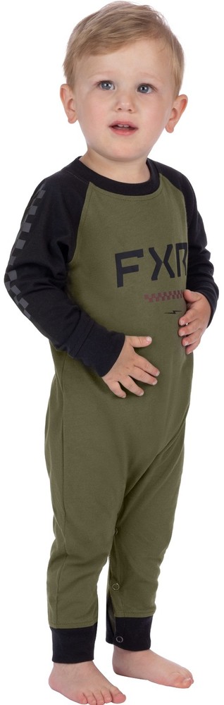 FXR Stack Infant Lond Sleeve Onesie Moss