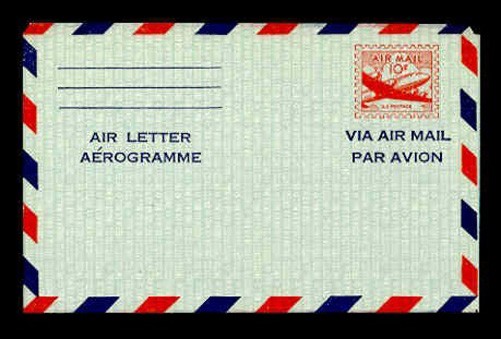 SCOTT #UC16d MINT AIR LETTER SHEET