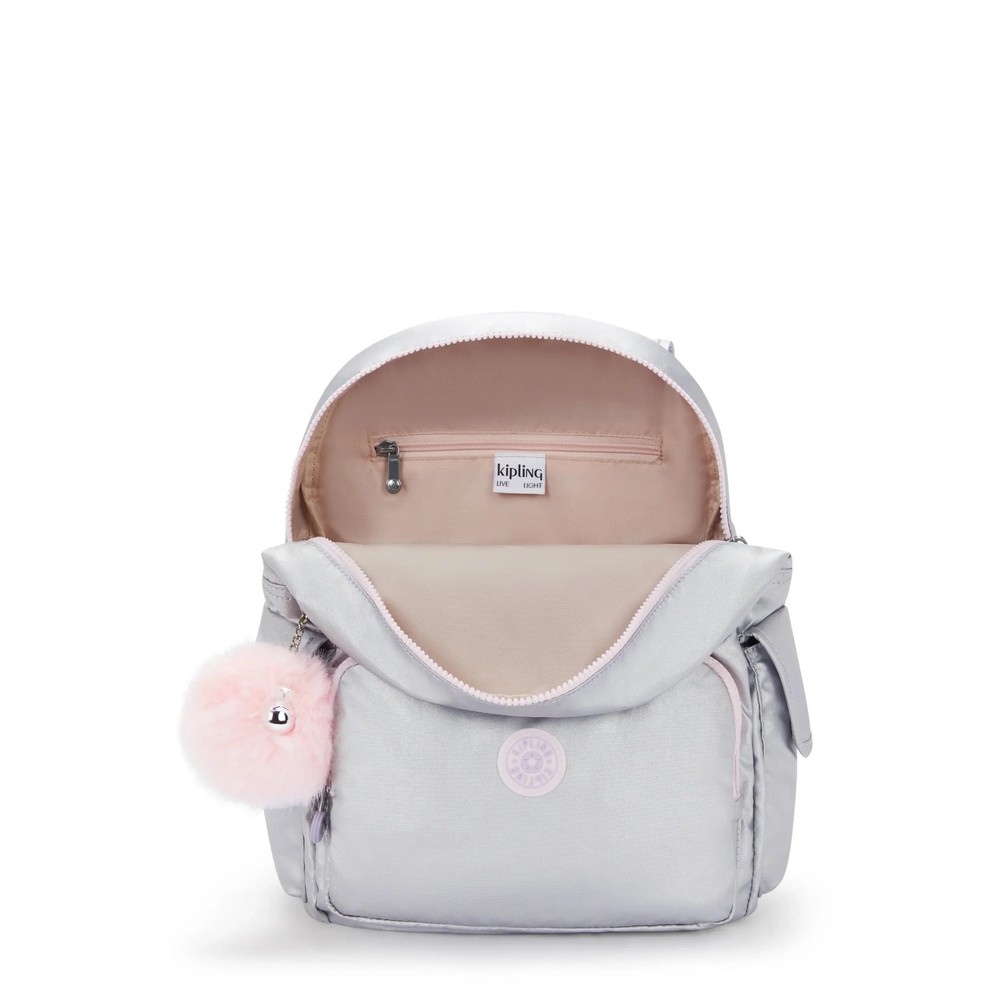 Kipling City Pack Medium Metallic Backpack Water Resistant Adjustable