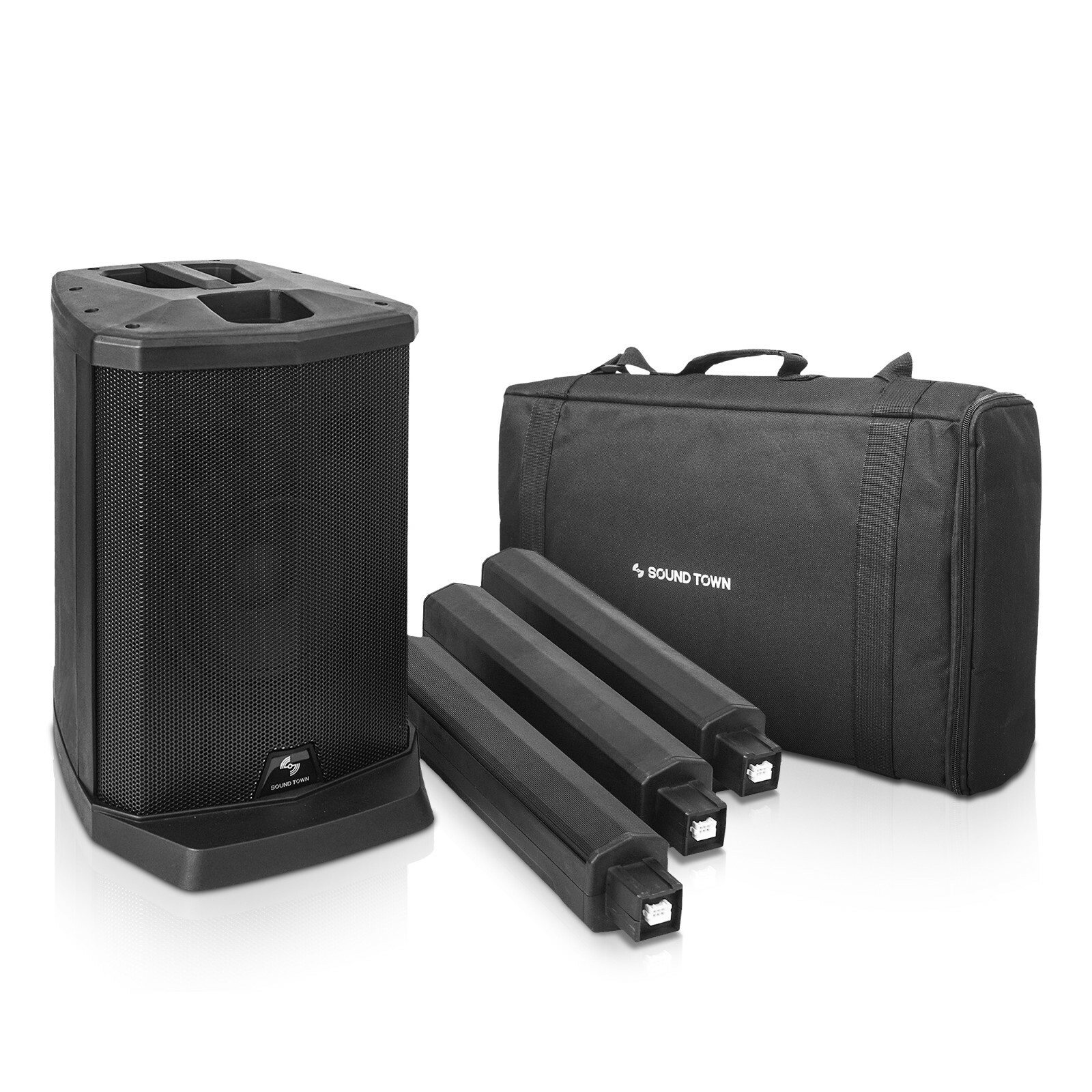 Sound Town Portable Line Array Column PA System w/h Sub Bass, Bluetooth CARPO-L1
