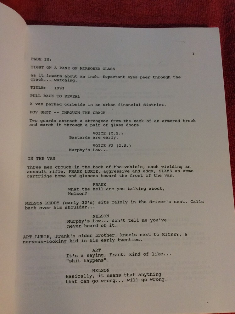 ORIGINAL SCRIPT STYX PETER WELLER BRYAN BROWN ANGUS MACFAYDEN ALEX WRIGHT