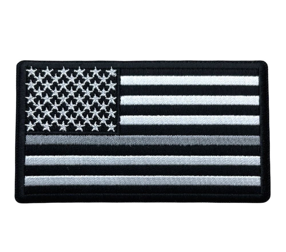 American Flag Silver Thin Line  Corrections Patch IV4841 F4D24F