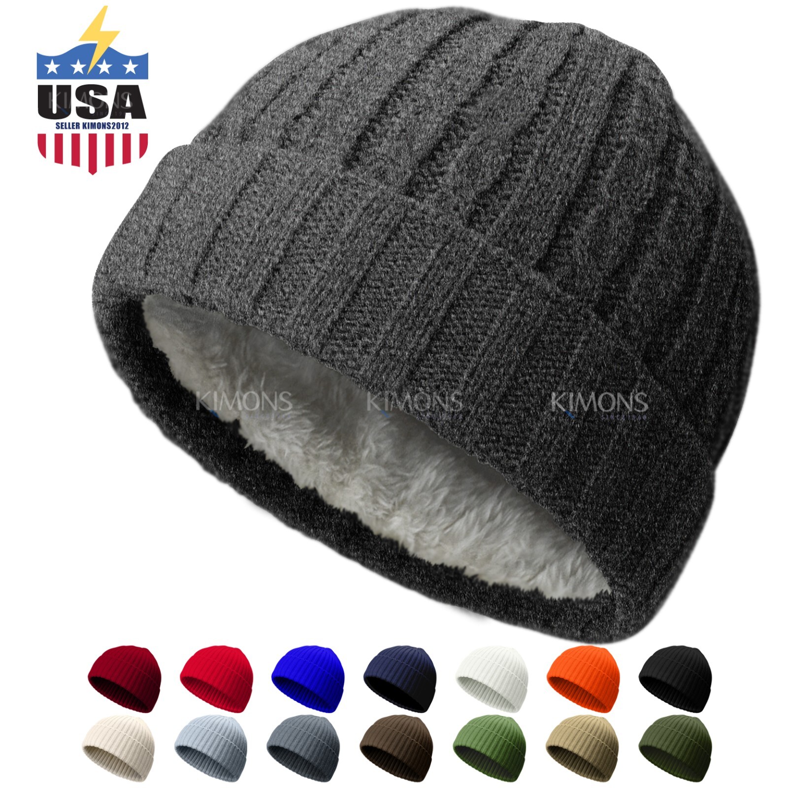 Mini Fisherman Short Beanie Hat Ribbed Docker Winter Warm Knitted Skull Cap Cuff