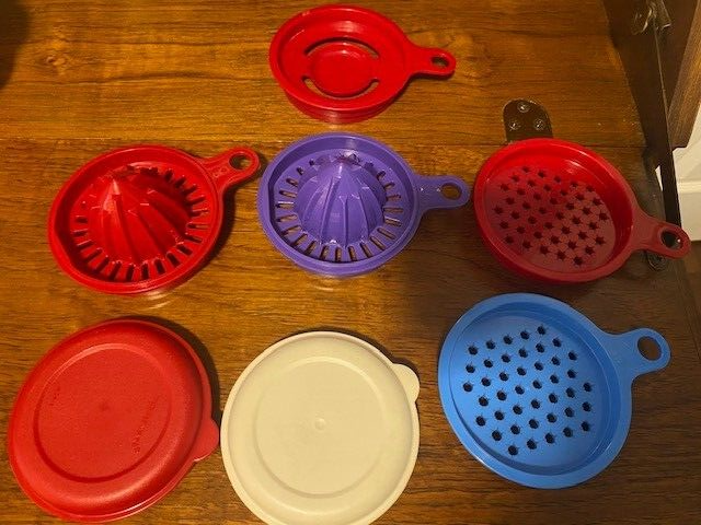 Tupperware All in One Mate Replacements~ Egg Separator Juicer Zester Greater Lid