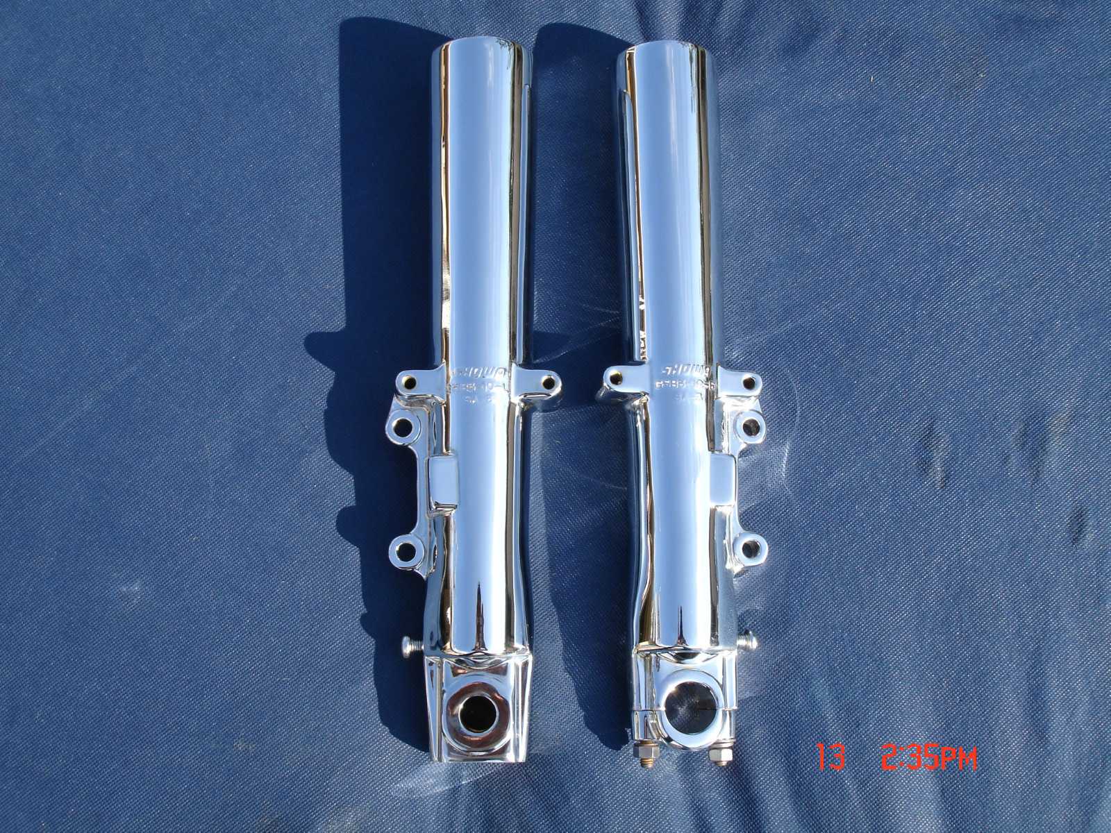 HARLEY CHROME LOWER FORK SLIDERS LEGS Street Glide Exchange Progr 00-13 Touring