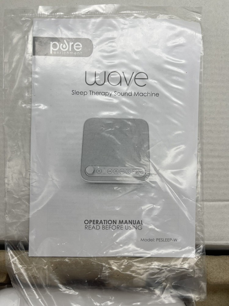 Pure Enrichment WAVE Premium Sleep Therapy Sound Machine Seamless Looping Timer