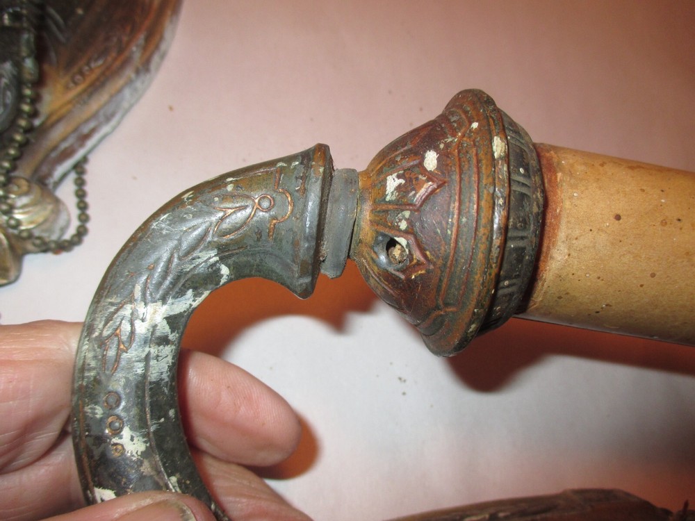 3 HEAVY DIE CAST WALL SCONCES