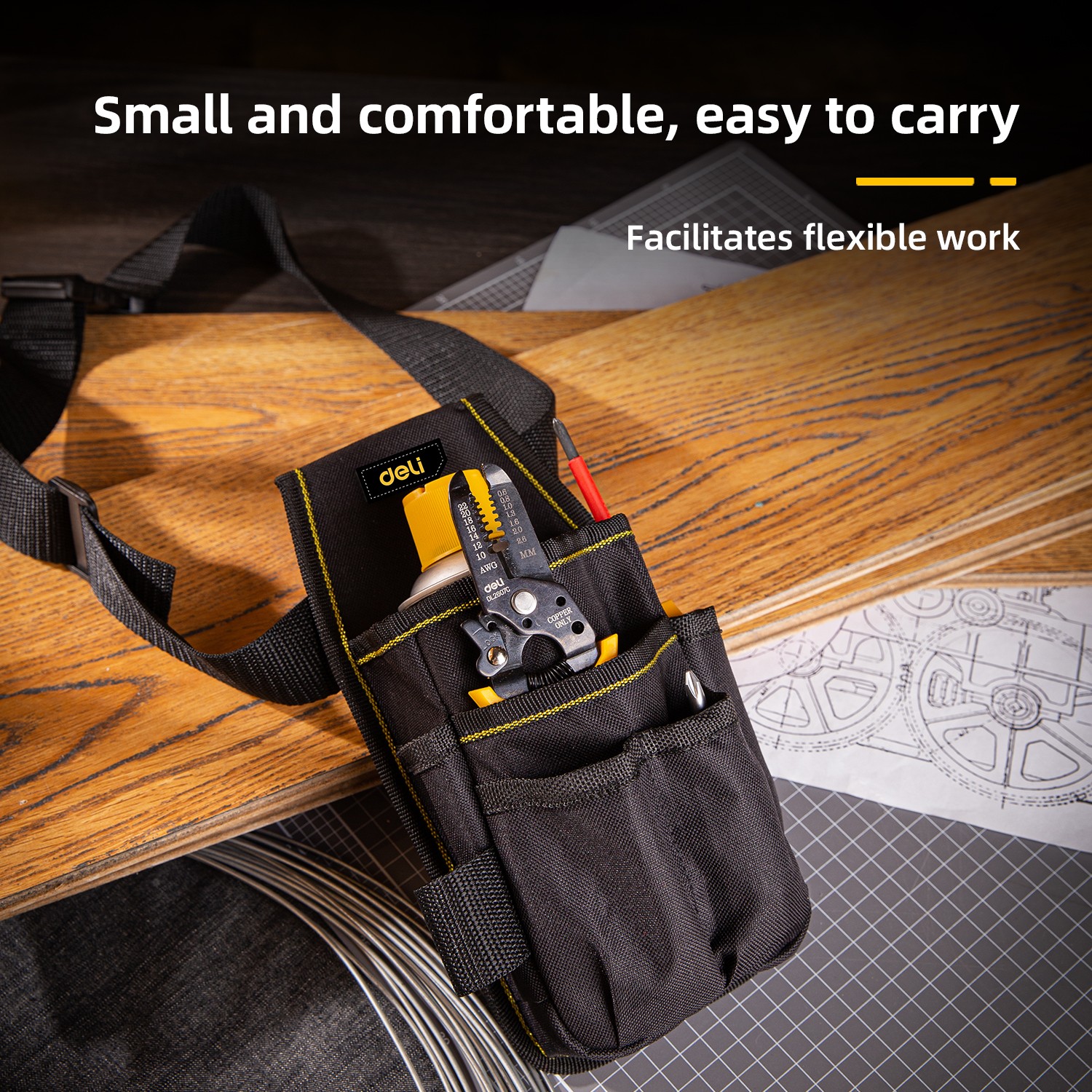 STEELITE 10" Tool Belt Pouch Waist Bag Hardware Toolkit Work Organizer