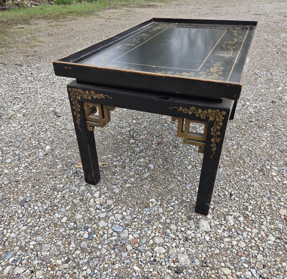 Gilded Chinoiserie Style Side Table