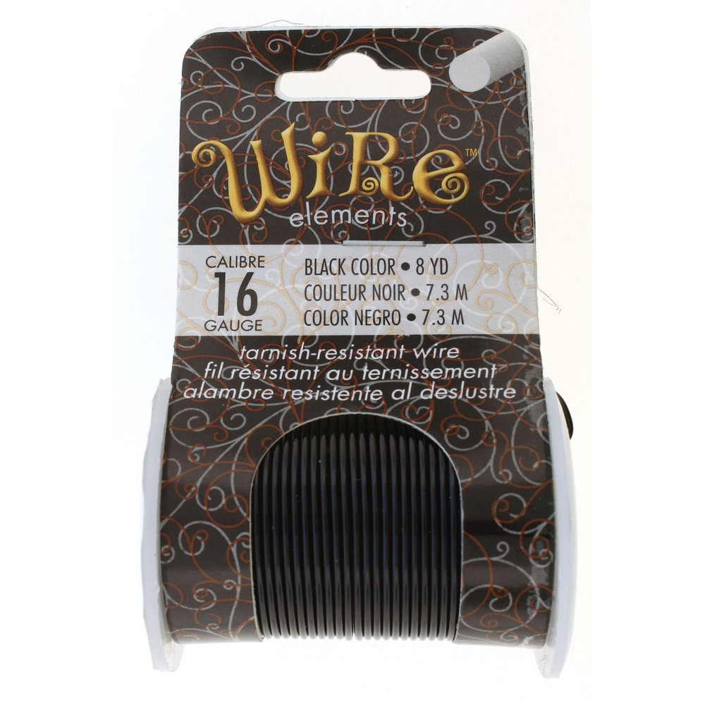 BeadSmith Black 16 Gauge Craft Wire Elements - 8 Yard Spool
