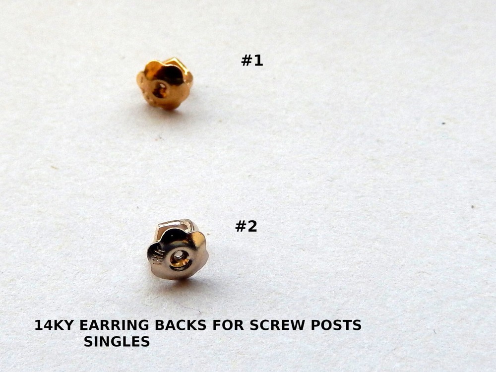 14KY GOLD THREADED EARRING BACKS/ singles